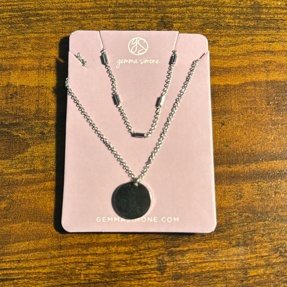 Gemma Simone Station Chain Necklace Silver